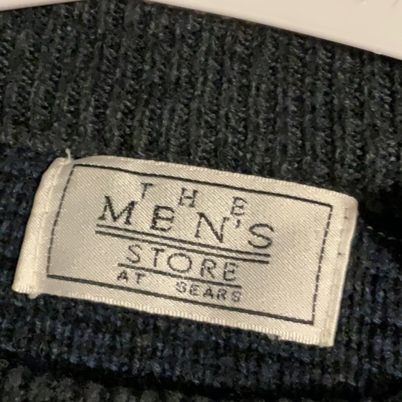 Sears Black and Green Crewneck Sweater Classic Knit - Picture 3 of 4